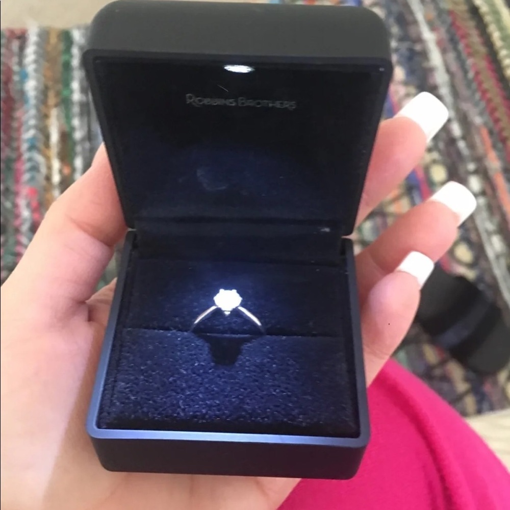 European 18k White Gold Ring Setting